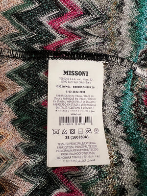 Missoni Multi-Colour Mini Dress and Belted Cardigan Set Size IT 42 (UK 10) and Size IT 38 (UK 6)IEN