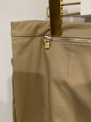 Loro Piana Light Green Straight Leg Trousers with Zip Details Size IT 46 (UK 14) RRP £1,250