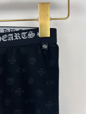 Chrome Hearts Black Logo Print Leggings Size S (UK 6/8)