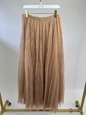 Ralph 
Russo Gold Sequin Plated Skirt Size IT 44 (UK 12)