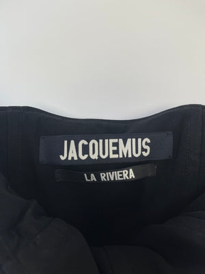 Jacquemus Black 
La Riviera
 Sheer Strapless Midi Dress with Tie Detail FR 36 (UK 8)