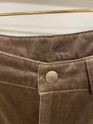 Loro Piana Light Brown Velvet Straight Leg Trousers Size IT 46 (UK 14) RRP £1,250