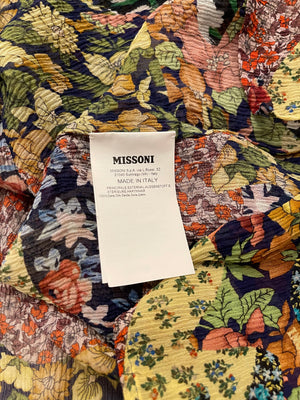 Missoni Multicolour Floral Silk Shirt Size IT 38 (UK 6)