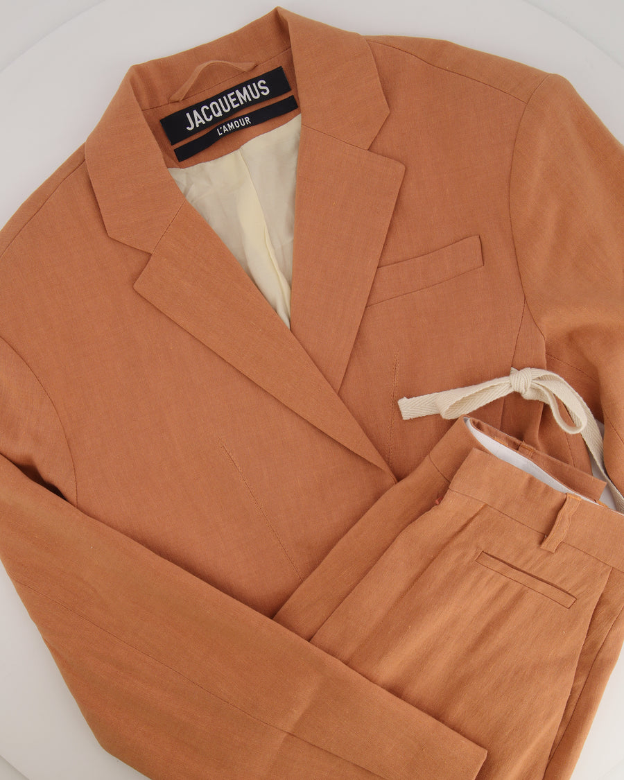 Jacquemus "L
amour" Brique Cropped Jacket and Trouser Set Size FR 34 (UK 6)