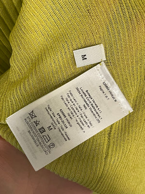 Bottega Veneta Lime Silk Knitted High-Neck Jumper Size M (UK 10)