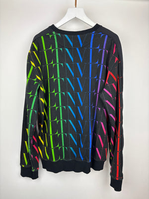 Valentino Multi- Colour "VLTN" Long Sleeve Jumper Size M (EU 48)