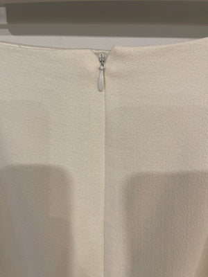 Mugler White Mini Skirt with Asymmetric Black Trim Detail Size FR 38 (UK 10)