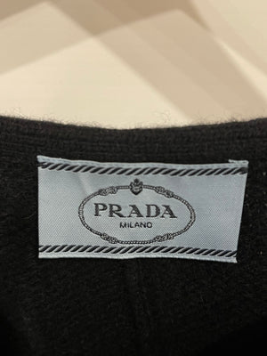 Prada Black Wool and Cashmere Crop Top Size IT 38 (UK 6) RRP £950