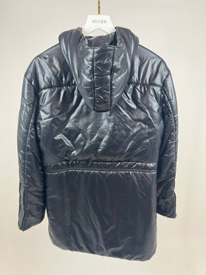 Chanel Black Down Coat with Velcro Closure Detail FR 36 (UK 8)