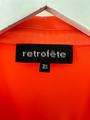 Retrofete Coral Long Sleeve Bodysuit with Button Detail Size XS (UK 6)