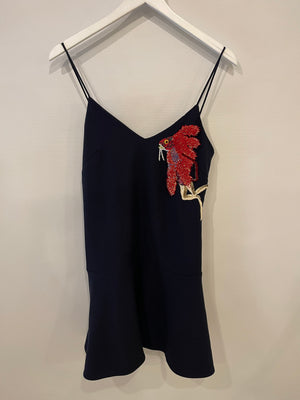 Mary Kataranzou Navy Caraco Dress with Embellishment Size XS (UK 6)