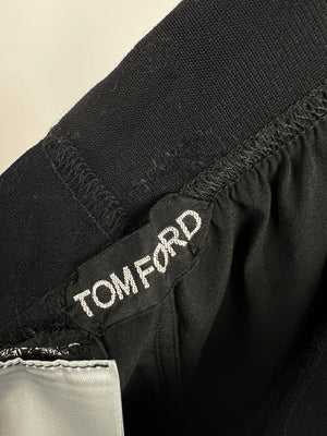 Tom Ford Black Band Boxer Satin Shorts Size XS (UK 6)