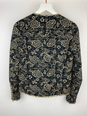 Isabel Marant Étoile Navy Floral Cotton Zip Up Jacket Size FR 36 (UK 8)