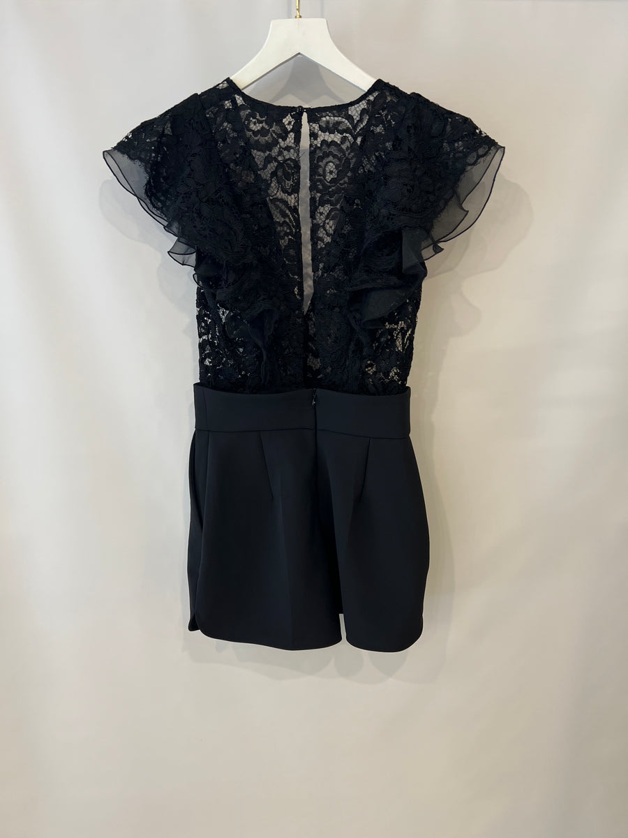 Elisabetta Franchi Black Lace Playsuit Size IT 40 (UK 8)