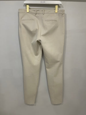 Loro Piana Chalk White Straight Leg Trousers Size IT 46 (UK 14) RRP £1,250