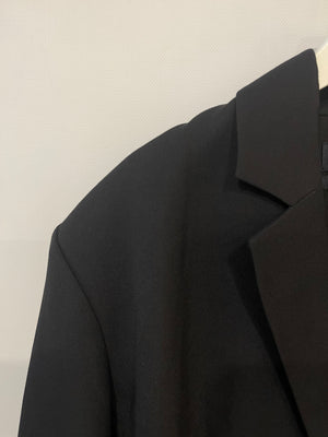 Jacquemus Black Le Chouchou Tailored Asymmetric Blazer with Shoulder Detail FR 36 (UK 8)