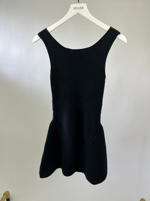 Chanel Black Knitted Mini Dress with CC Logo Detail FR 36 (UK 8)