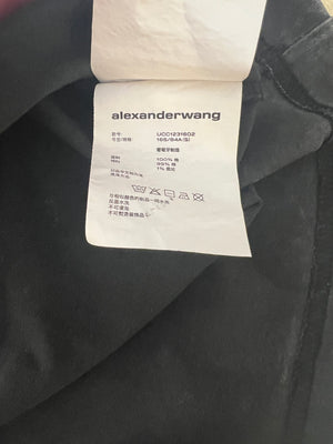 Alexander Wang Dark Grey Oversized T-shirt with Logo Size S (UK 8)