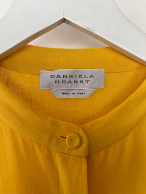 Gabriela Hearst Yellow Linen Long Dress with Belt Detail Size IT 42 (UK 10)