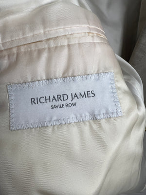 Richard James Light Beige Jacket and Trouser Suit Size 44R 
38R