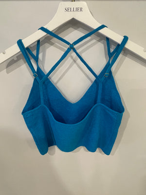 Jacquemus Blue Cropped Top with Back Strap Details FR 38 (UK 10)