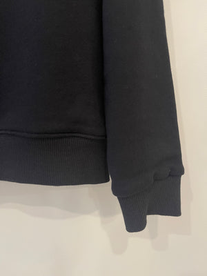 Saint Laurent Black Jumper with Leather Collar 
Stud Details Size FR 36 (UK 8)