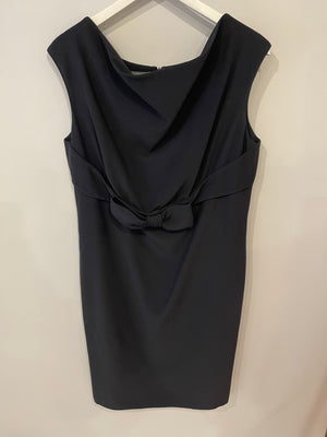 Alexander Mcqueen Black Sleeveless Dress with Bow Detailing Size UK 12/14