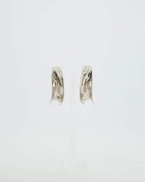 Alaïa Fluide Drop Hoop Earrings in Silver