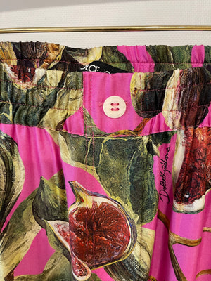 *HOT* Dolce 
Gabbana Pink Fig Printed Silk Trousers and Shirt Set Size IT 36/38 (UK 4/6) RRP £2,650