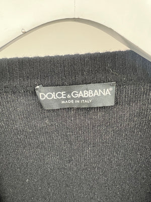 Dolce 
Gabbana Cashmere Black Cardigan Size IT 44 (UK 12)