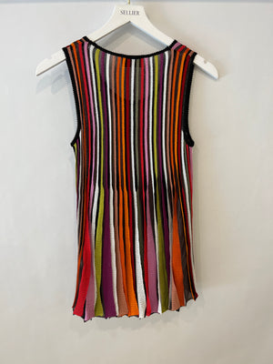 Missoni Black with Multicolour Stripes Crochet Top Size IT 38 (UK 6)