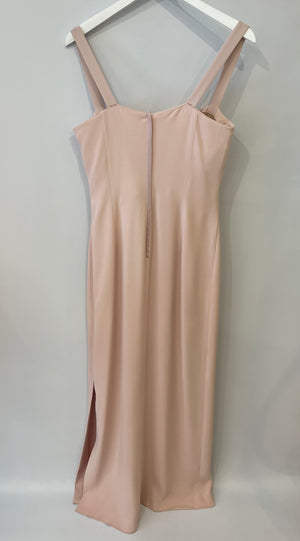 Valentino Pale Pink Maxi Dress with Bow Corset Detailing Size IT 42 (UK 10)