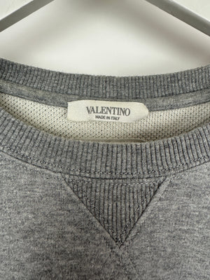 Valentino Untitled Grey Rockstud Sweater with Rockstud Details Size L (UK 10)