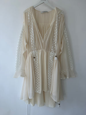 Philosophy Di Lorenzo Serafini Cover Up Dress With Hood 
Lace Detail IT 38 (UK 6-8)