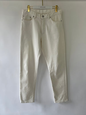 Zegna Menswear White Straight Leg Jeans Size UK 33 (EU 50)