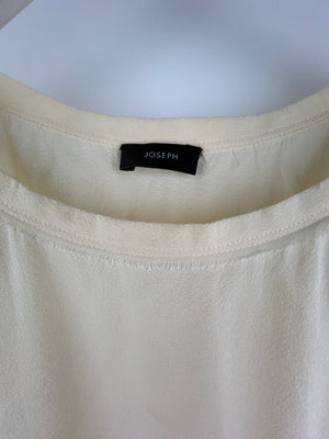 Joseph Silk Cream Vest Top With Frayed Detail Size 42 (UK 14)