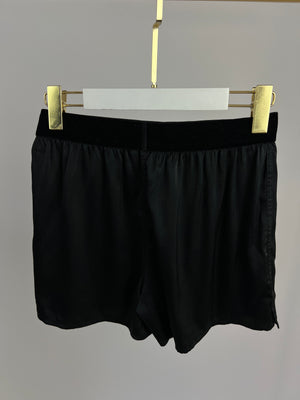 Tom Ford Black Band Boxer Satin Shorts Size XS (UK 6)