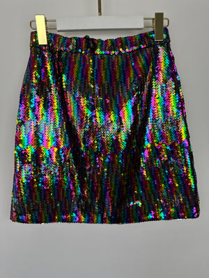 Dolce 
Gabbana Multi-Colour Sequin Mini Skirt Size XS (UK 4-6)