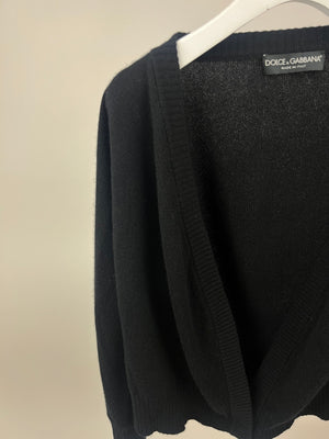 Dolce 
Gabbana Cashmere Black Cardigan Size IT 44 (UK 12)