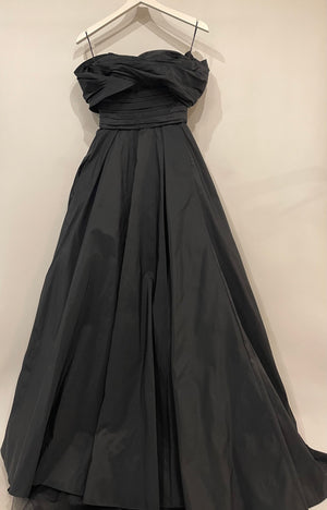 Zuhair Murad Black Off-Shoulder Raven Maxi Gown Size FR 34 (UK 6)