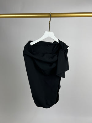 Awake Black One Shoulder Top with Open Side Detail FR 38 (UK 10)