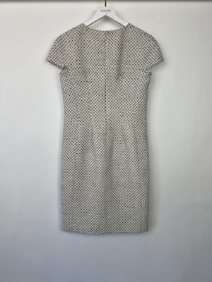 Chanel White, Black Short Sleeve Tweed Dress Size FR 38 (UK 10)