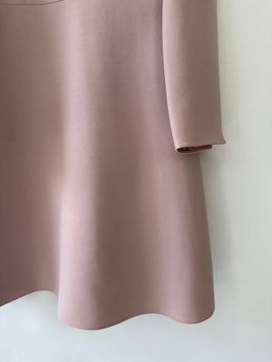 Valentino Pink Bell Sleeve Mid Neck Midi Dress Size IT 38 (UK 6)