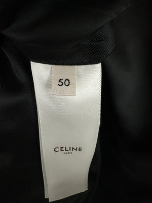 Celine Black 
White Menswear Houndstooth Blazer FR 50 (UK 40)