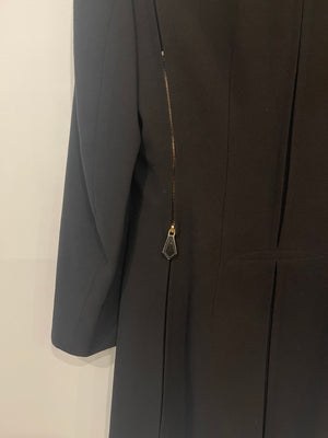 Hermes Black Blazer Jacket with Velvet Collar Detail Size FR 38 (UK 10)