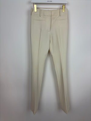 Tom Ford Cream Tailored Bootleg Trousers Size 36 (UK 6)