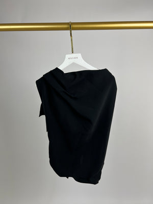 Awake Black One Shoulder Top with Open Side Detail FR 38 (UK 10)