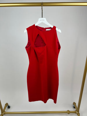 Versace Red Sleeveless Dress with Cut-out Detail Size IT 46 (UK 14)