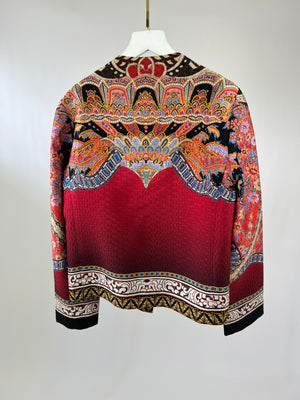 Etro Red Long Sleeve Ombre Paisley Print Jacket IT 42 (UK 10)