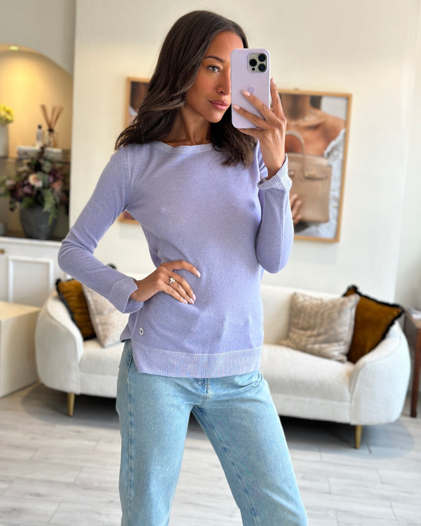 Loro Piana Lilac Cashmere Round Neck Jumper Size IT 38 (UK 6)